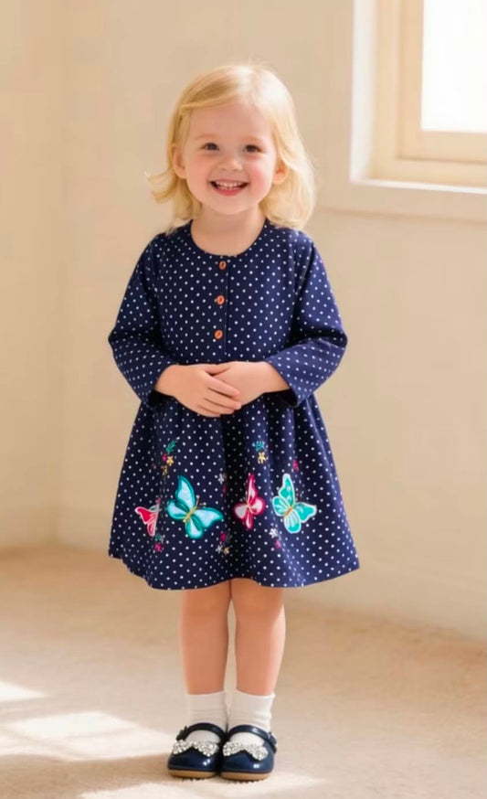 Butterfly Polka Dot Dress