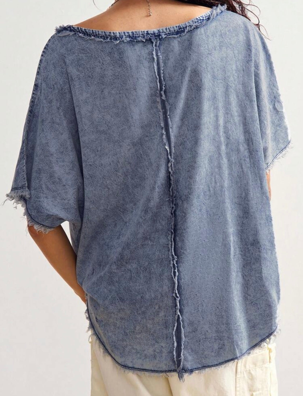 Denim Boho Casual Top