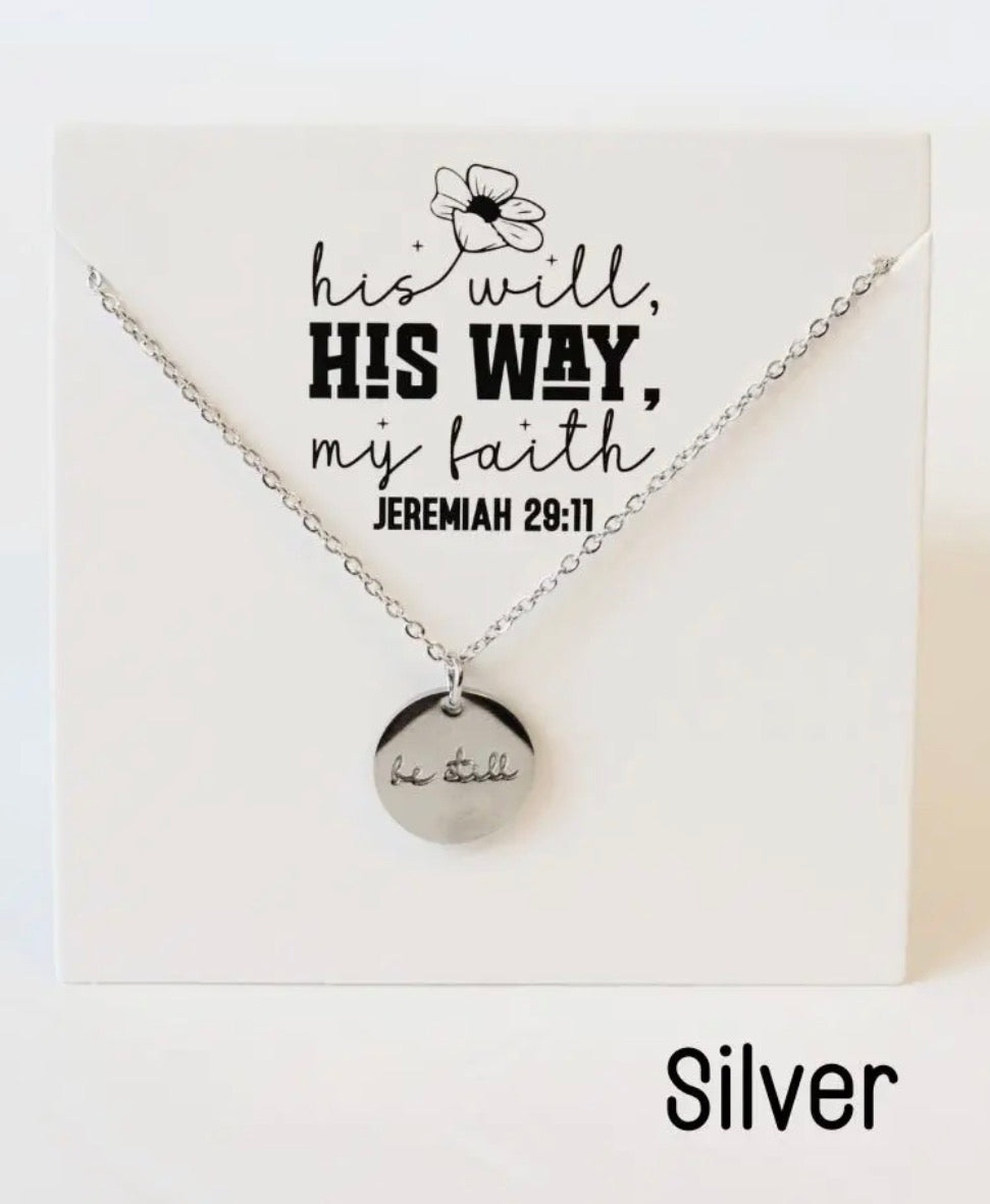 Be still Christian necklace