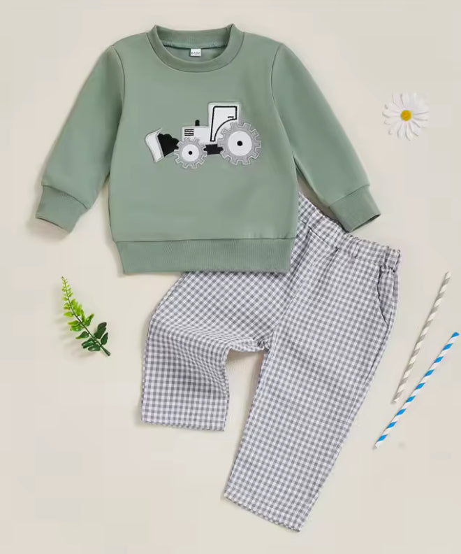 Bull Dozer Sweatshirt and Pants