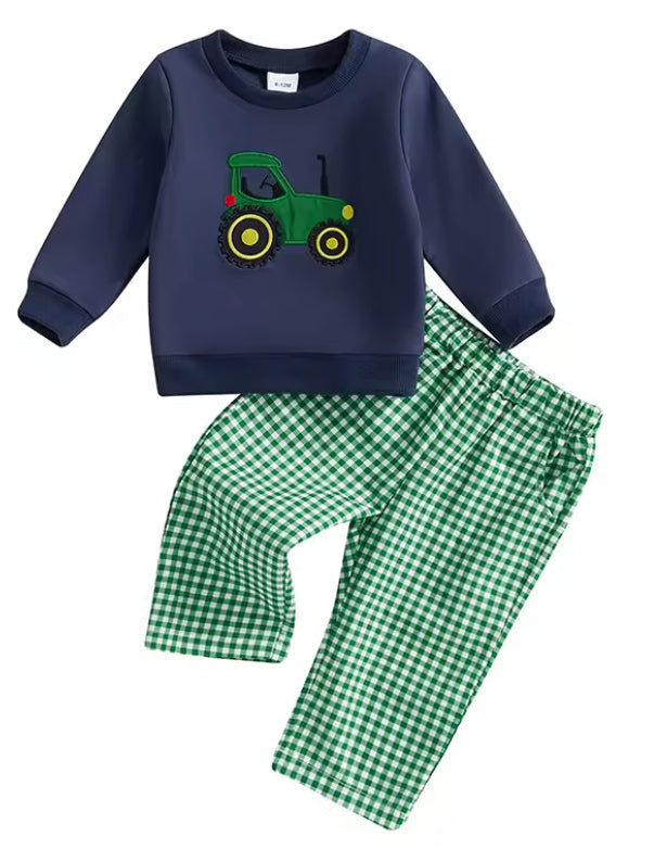 Navy Tractor Sweatshirt