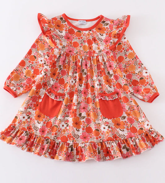 Fall Floral Dress