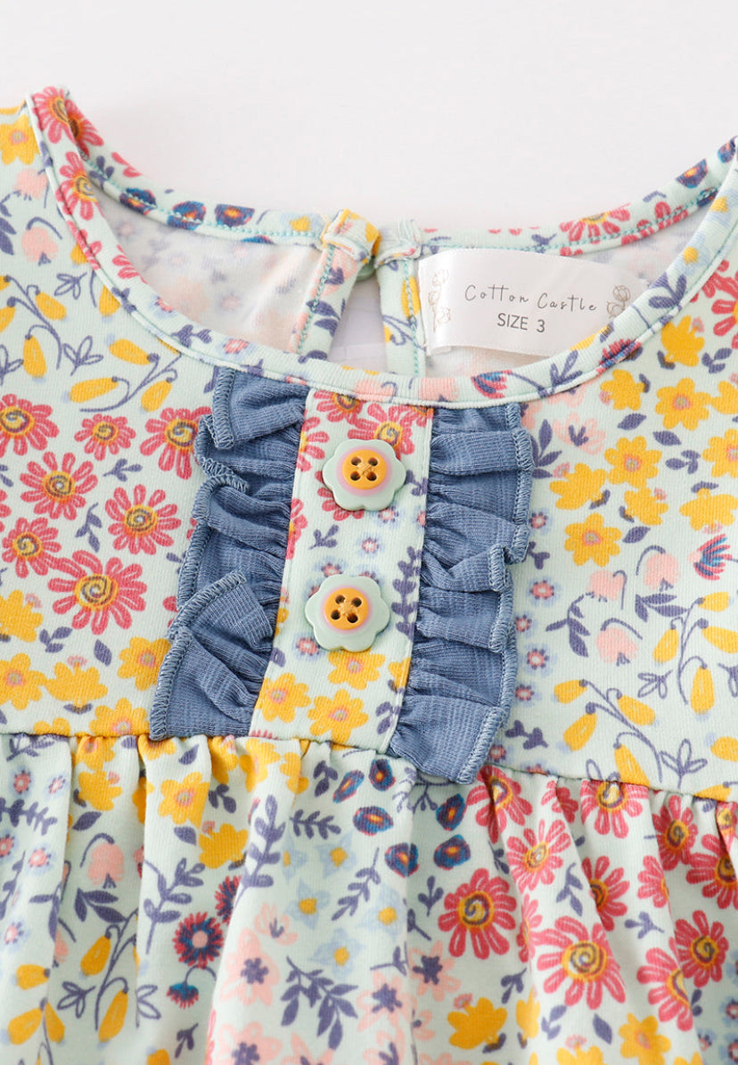 Platinum Blue Floral Dress