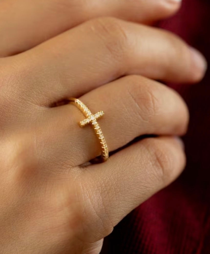 CZ Cross Ring