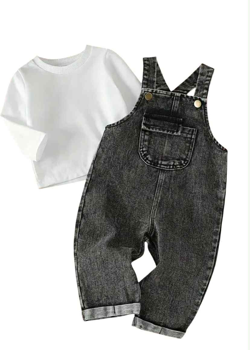 Black Denim Bibs