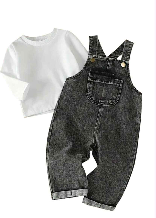 Black Denim Bibs