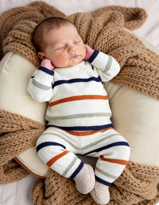 Striped Knit Set