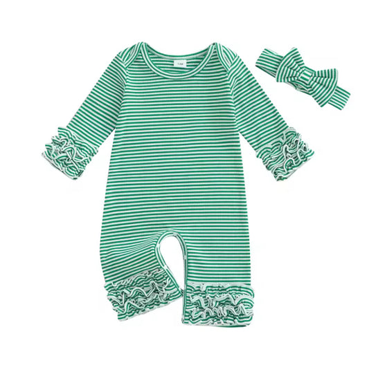 Striped Ruffle Jumpsuit