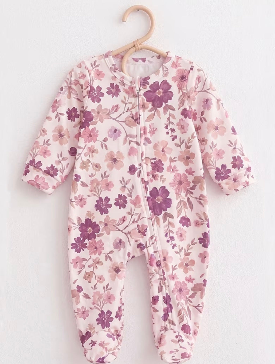 Plum Rose Zip Up Sleeper