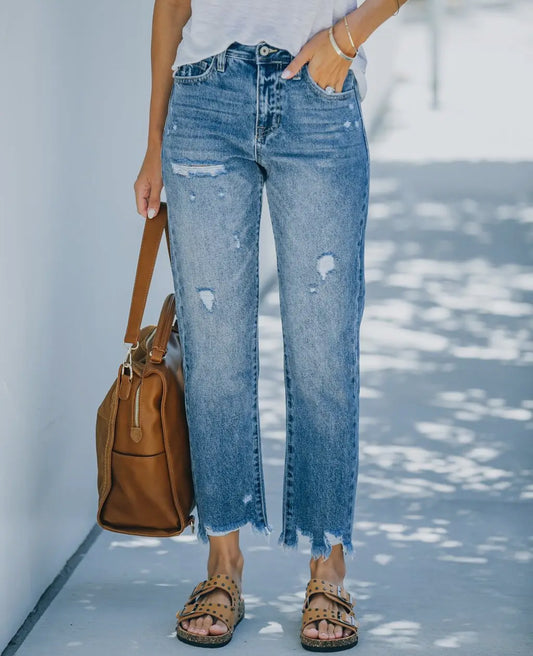 Wide leg crop jeans