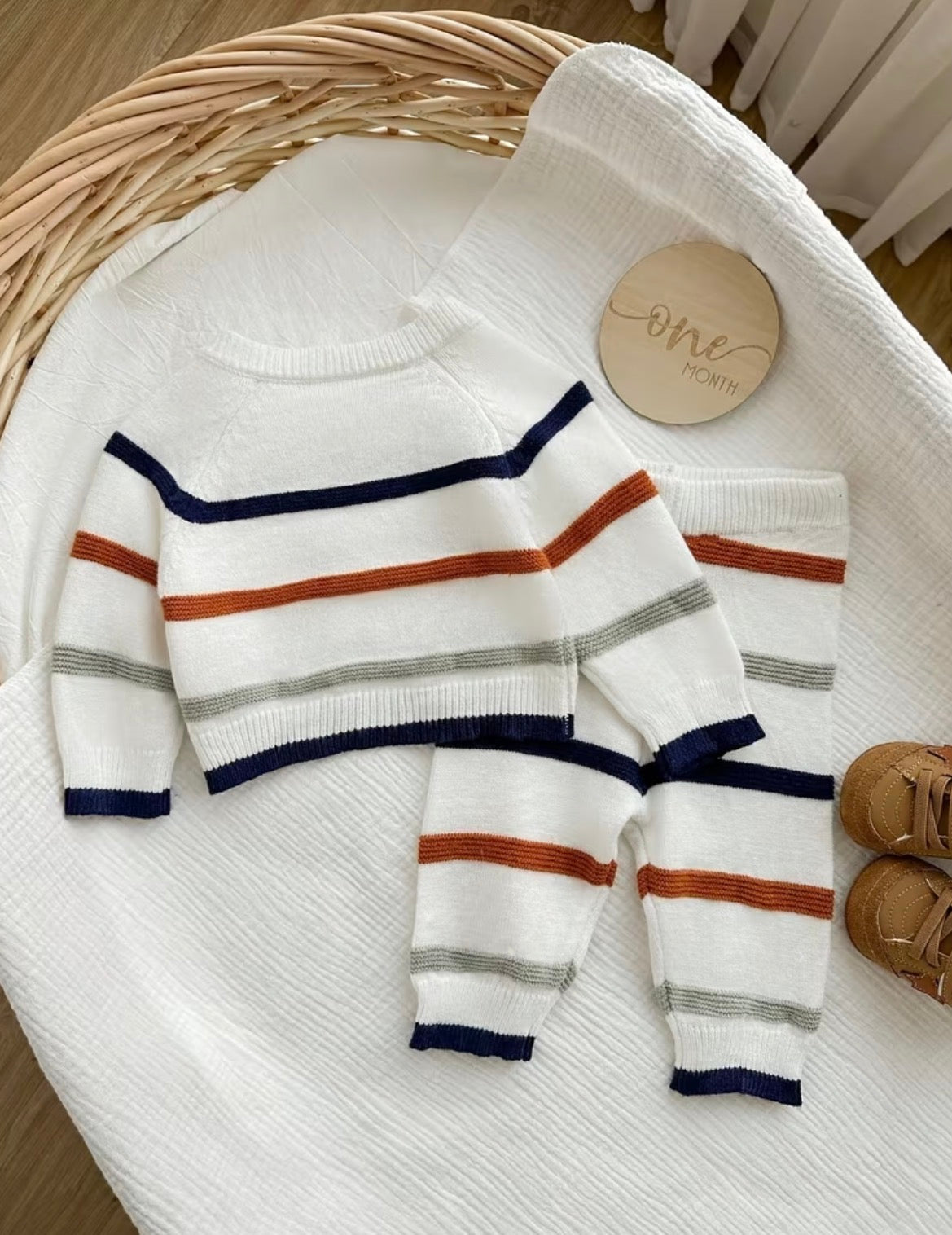 Striped Knit Set