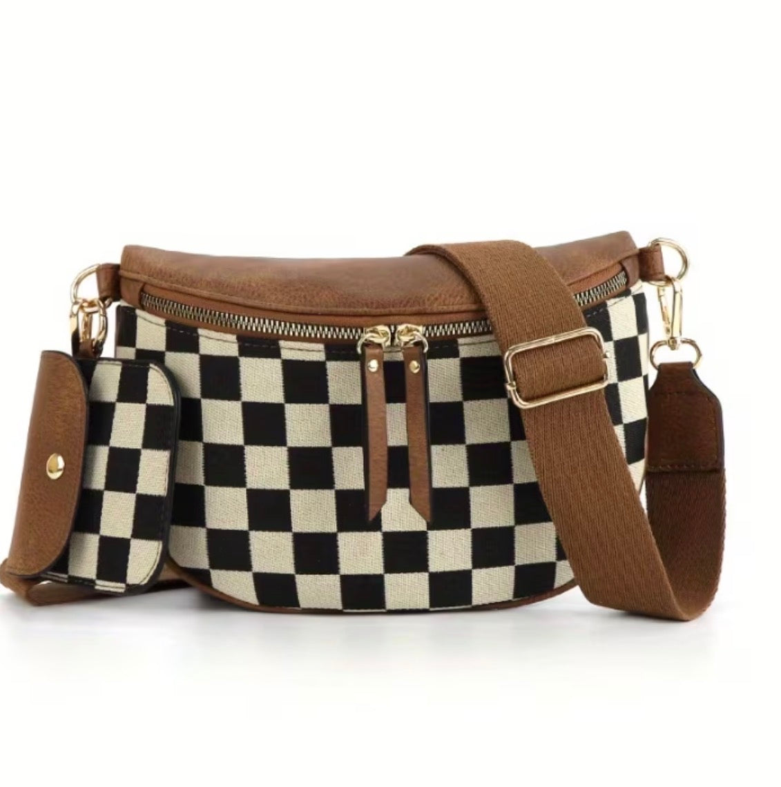 Checkered Crossbody