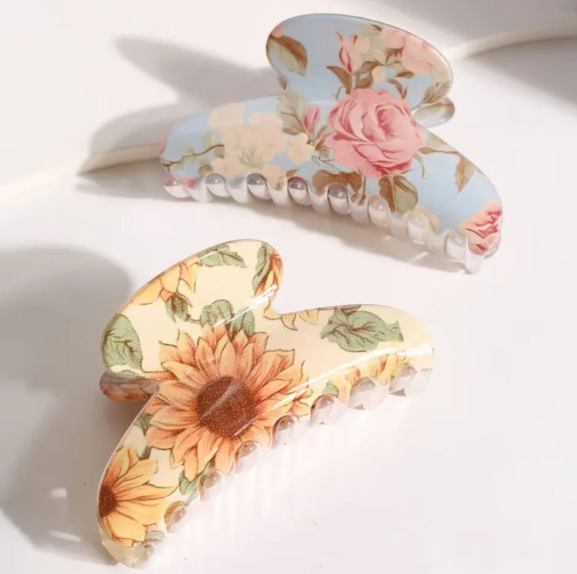 Floral Hair Clips