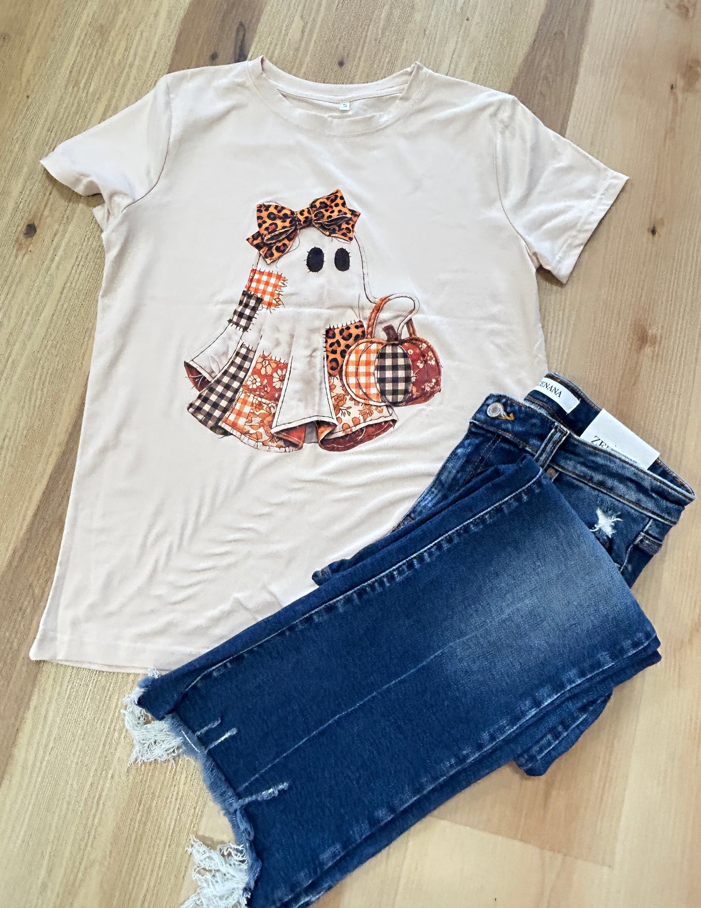 Printed Patchwork Ghost Tee
