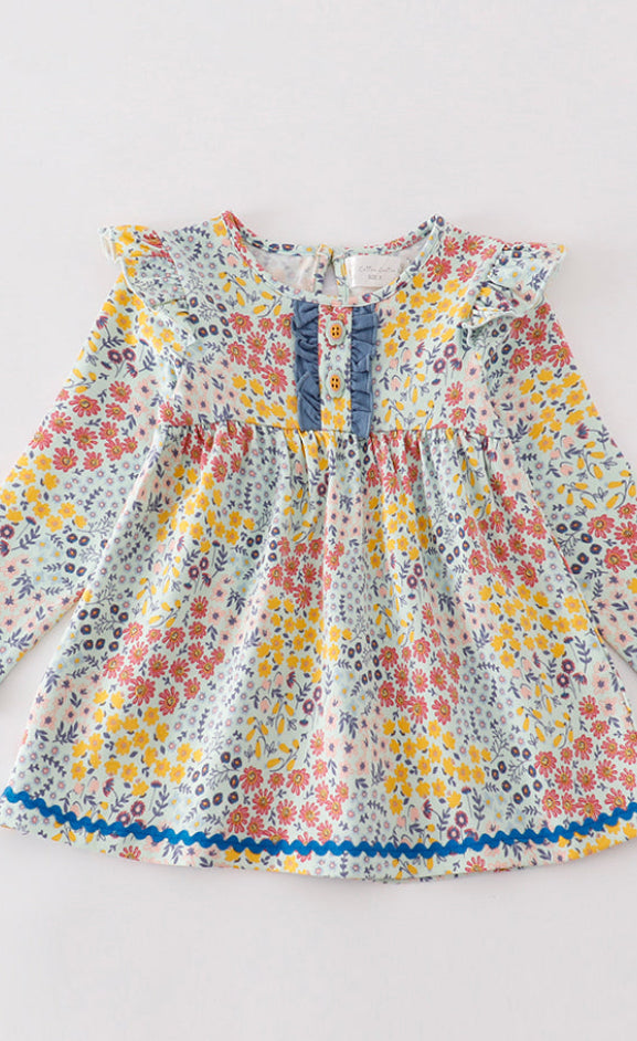 Platinum Blue Floral Dress