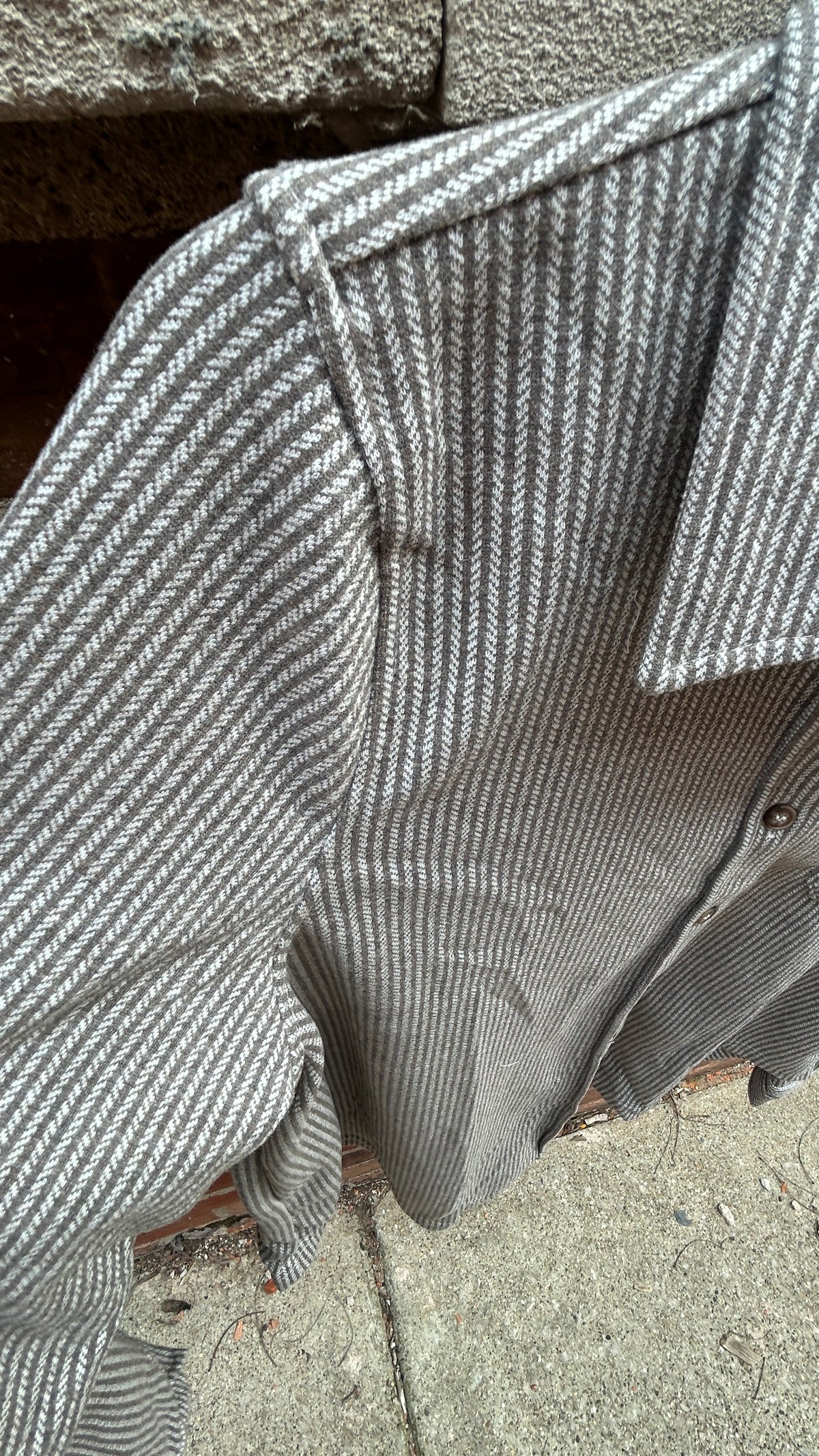 Button Down Pin Stripe Shacket