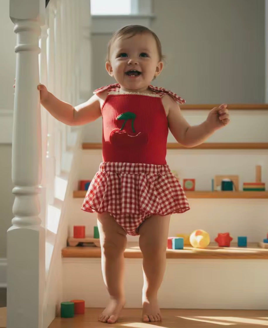 Reese Cherry Bloomer Set