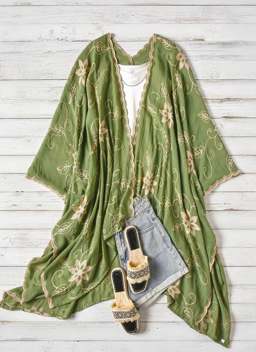 Embroidered Kimono