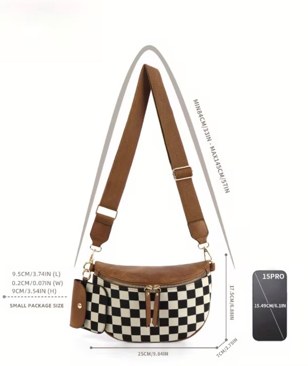 Checkered Crossbody
