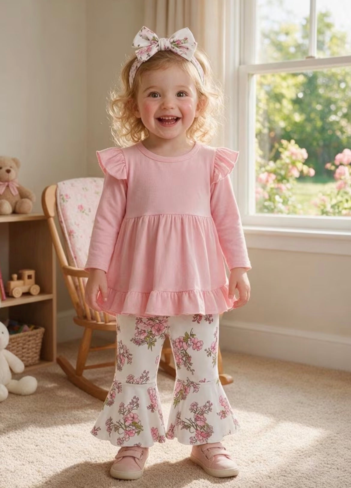 Pink and Floral Bells Set