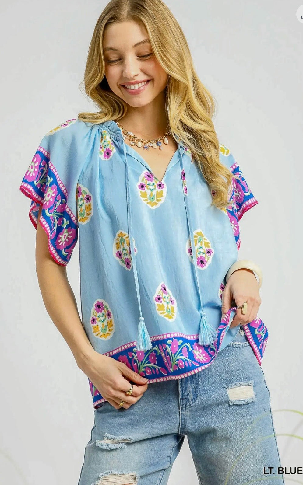 Boho Bloom Border Top