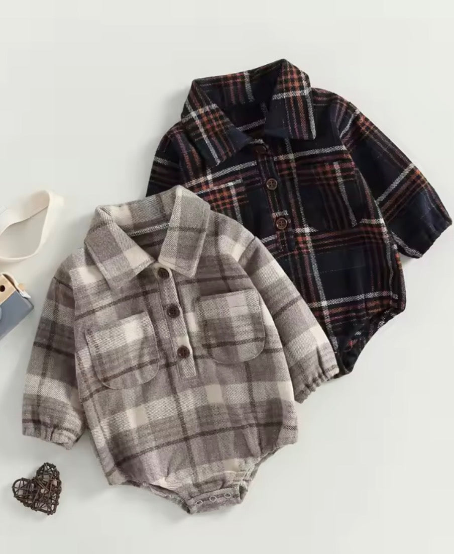 Flannel Onsie Button Up