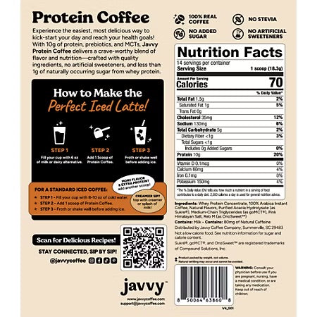 JAVVY Protein Coffee Toffee Nut