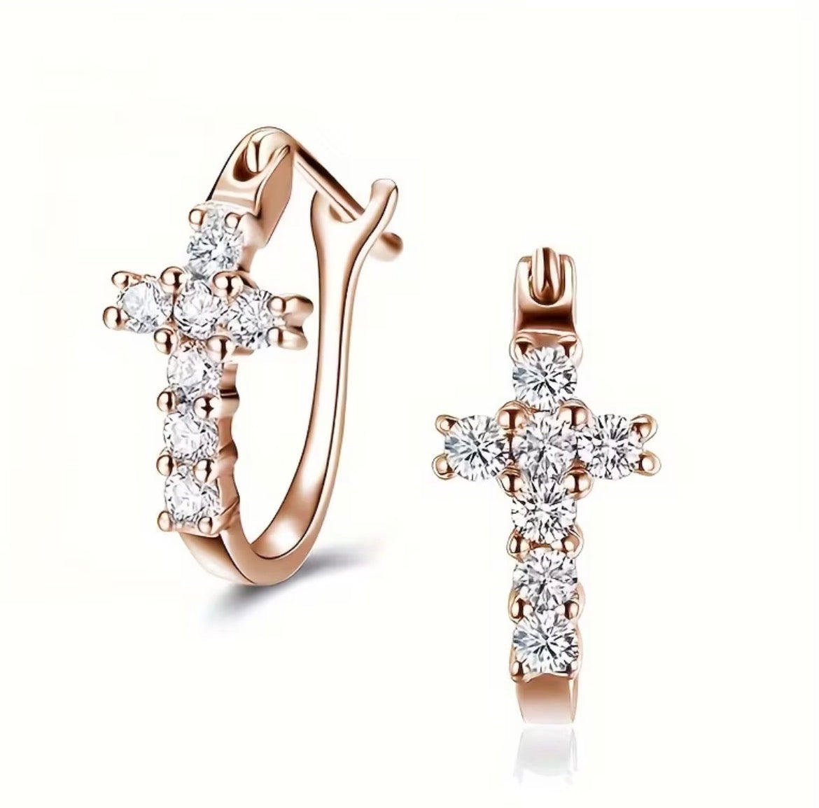 Cross Hoop Style Earrings