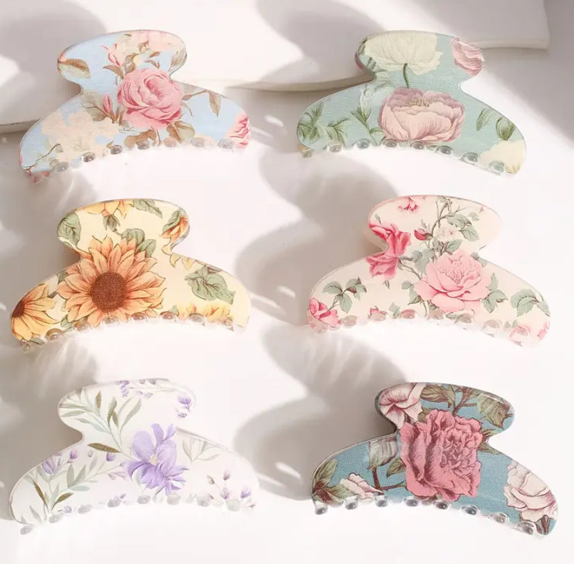 Floral Hair Clips