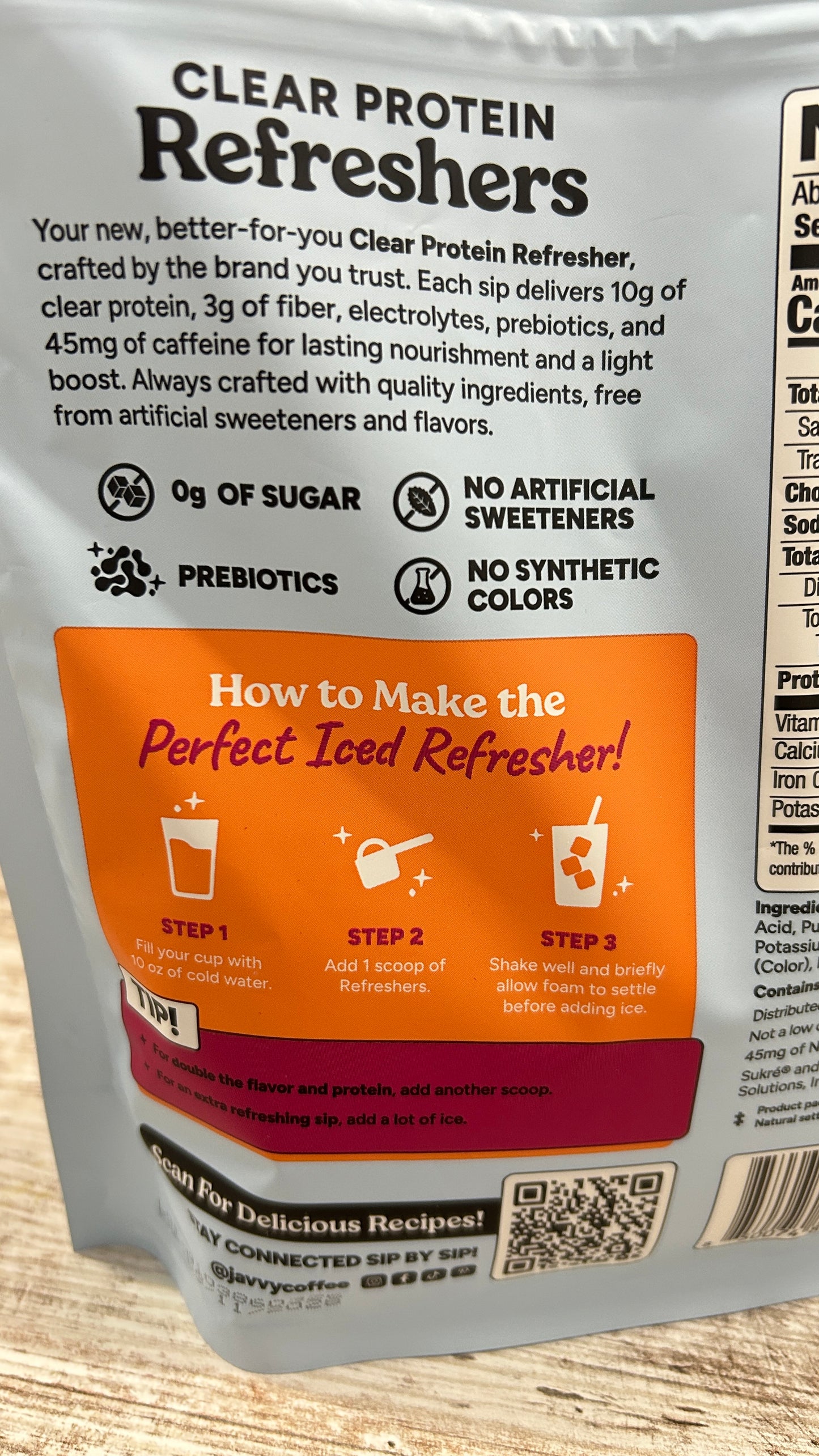 JAVVY Strawberry Protein Refresher