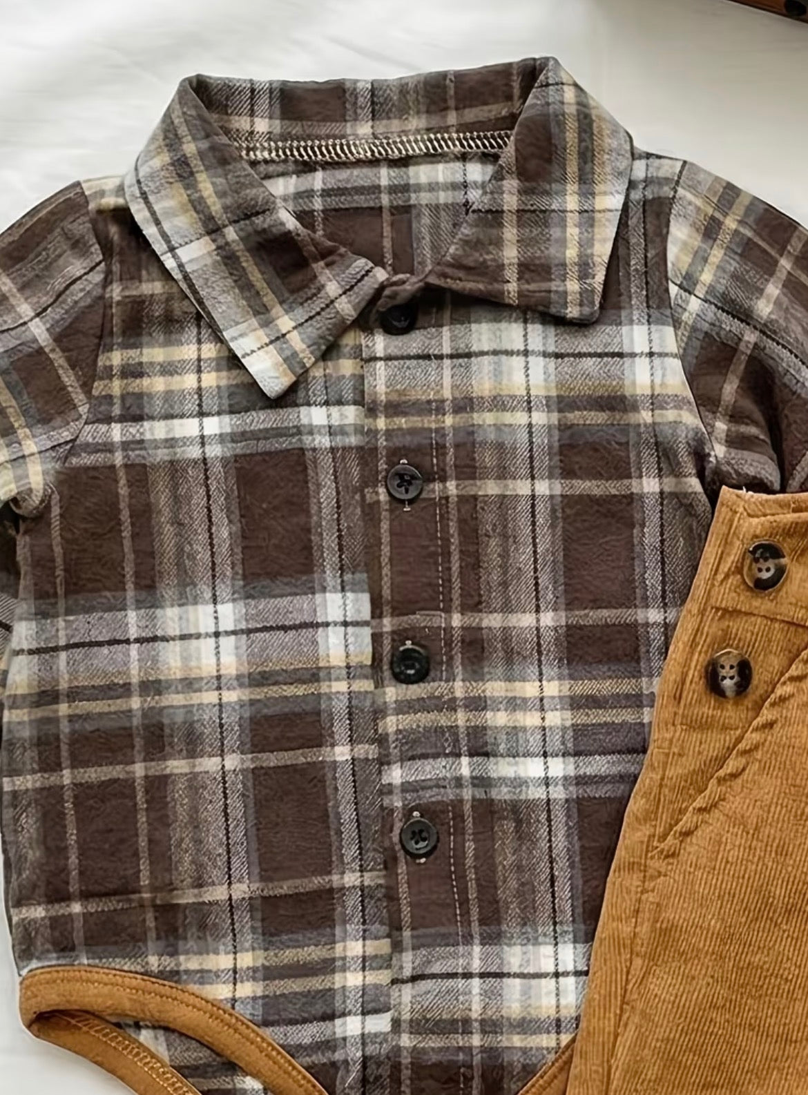 Flannel and Corduroy Bib Set