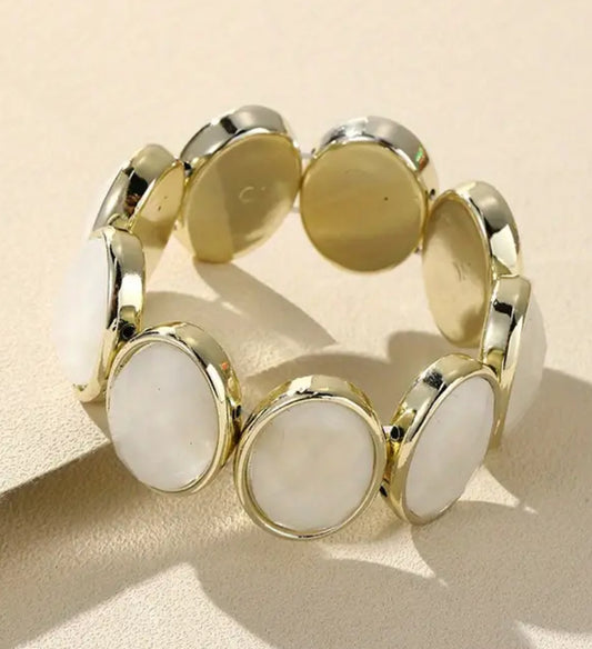 Retro Resin Gold Trim Bracelets