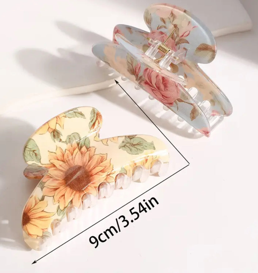 Floral Hair Clips