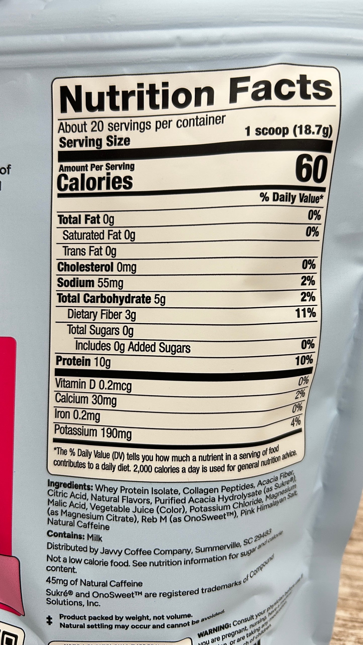 JAVVY Strawberry Protein Refresher