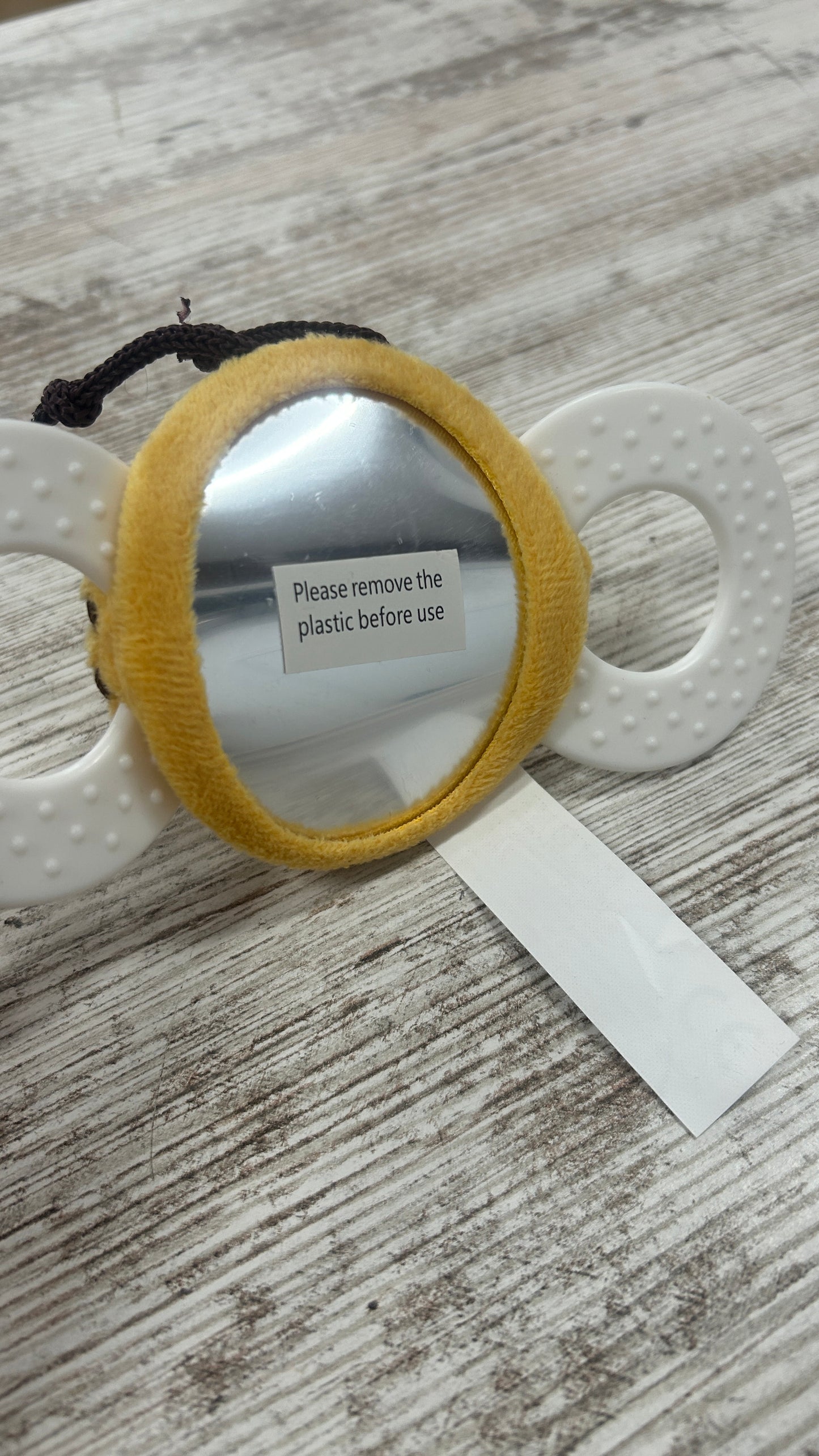 Bee Teether Toy With Mirror