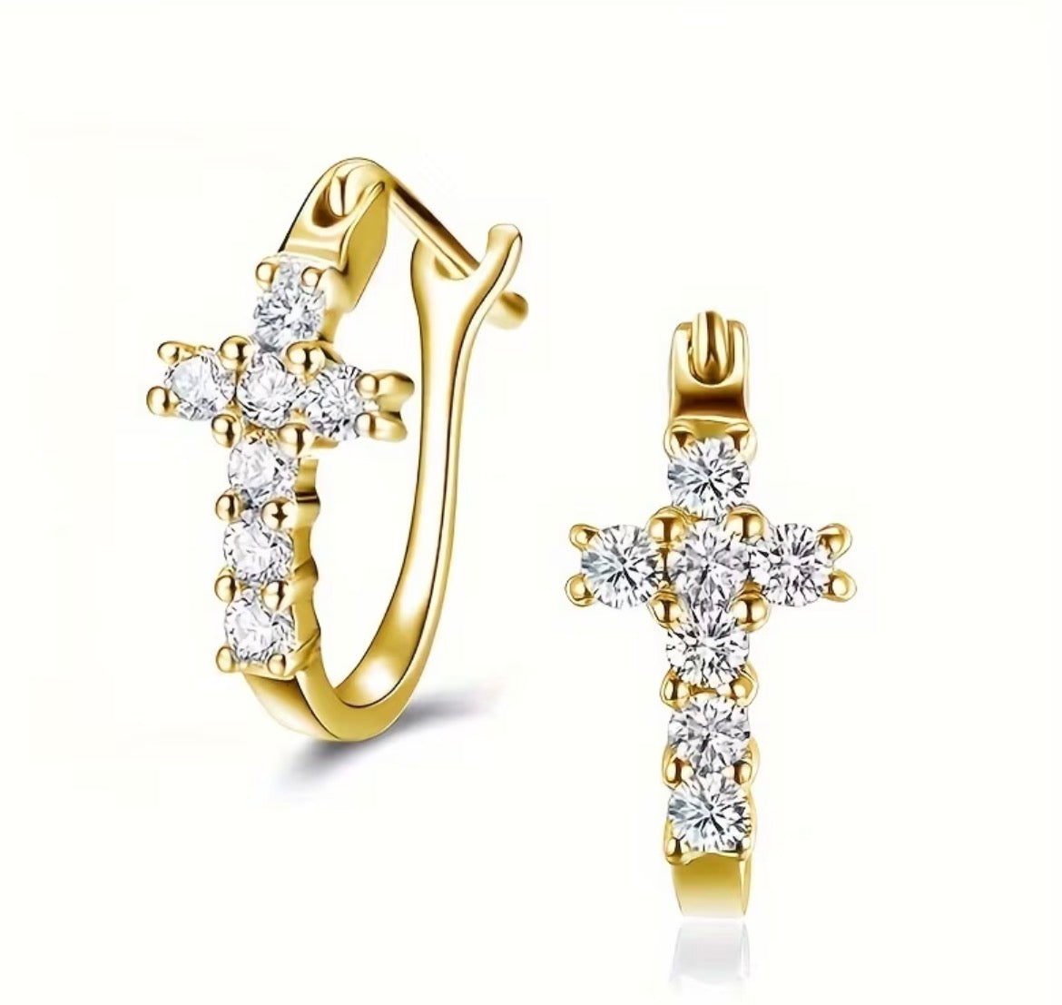 Cross Hoop Style Earrings