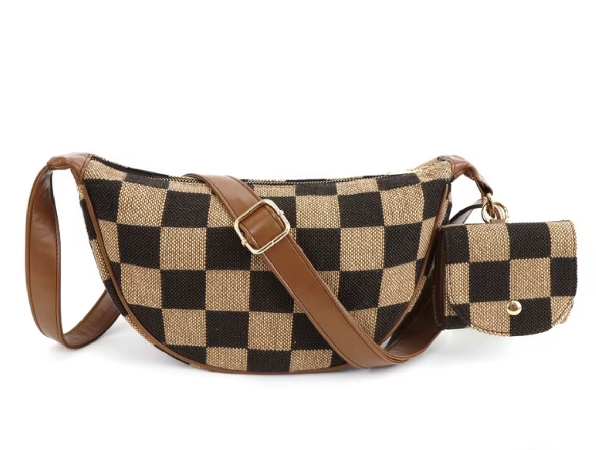 Checkered Crossbody