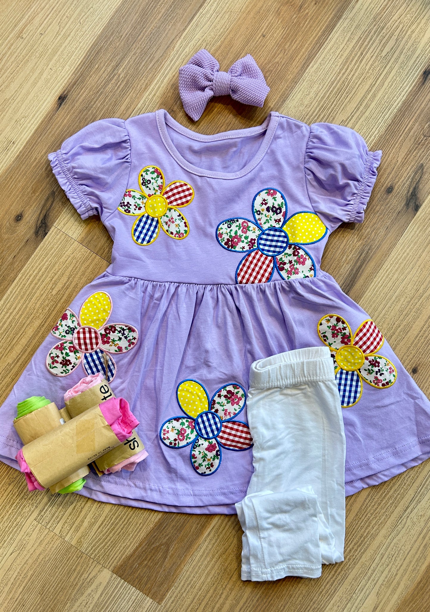 Embroidered Lilac Dress