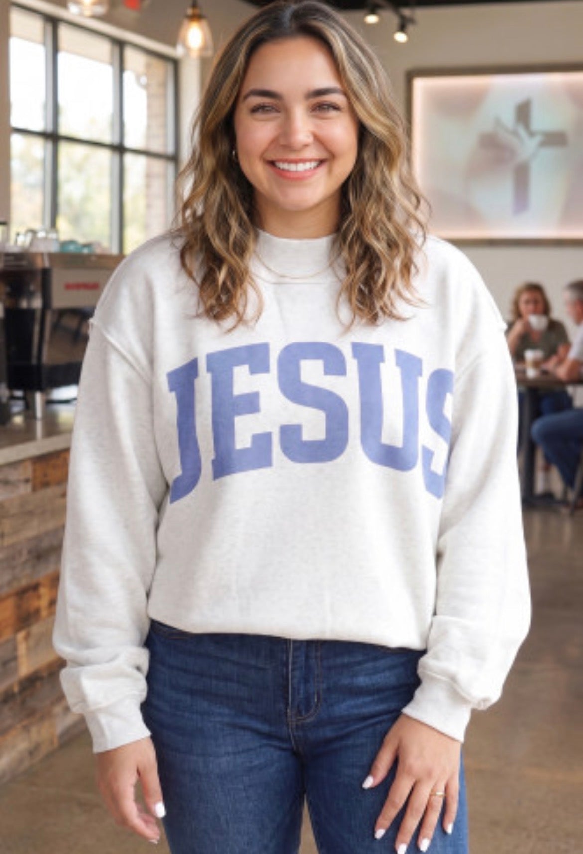 JESUS & GOD IS GOOD Reversible Sweatshirt