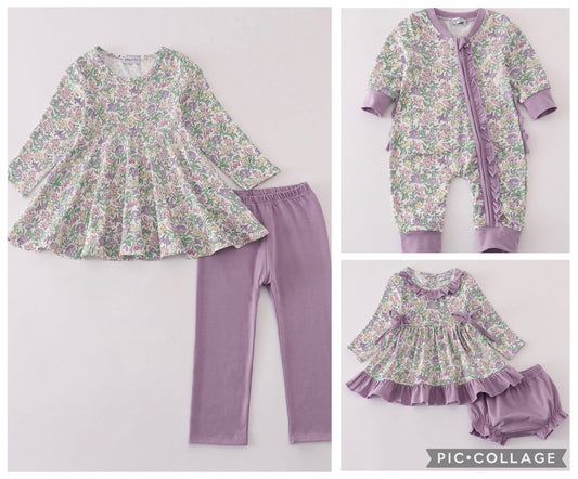 Purple Floral Prints