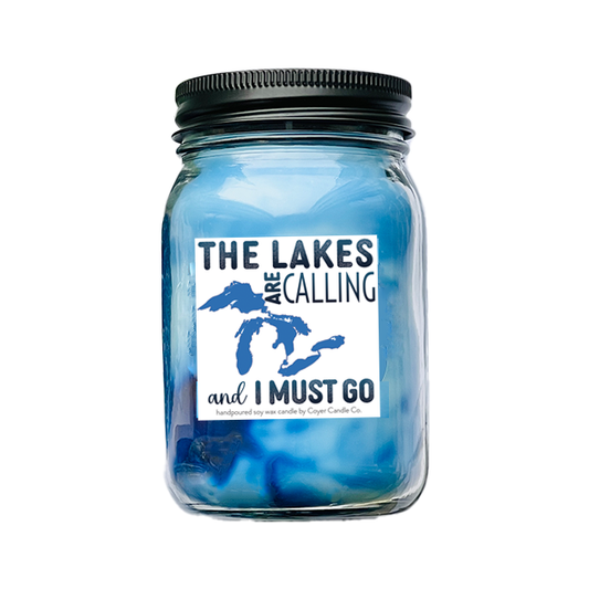 16 oz Candle Jars - The lakes are calling...