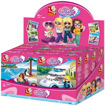 Girls Dream Building Brick Display Set