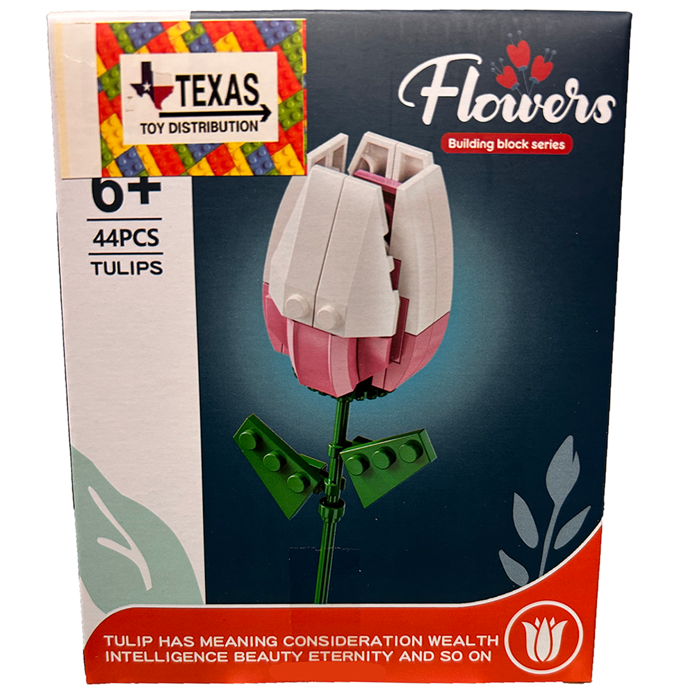 Flowers Building Brick Display Set