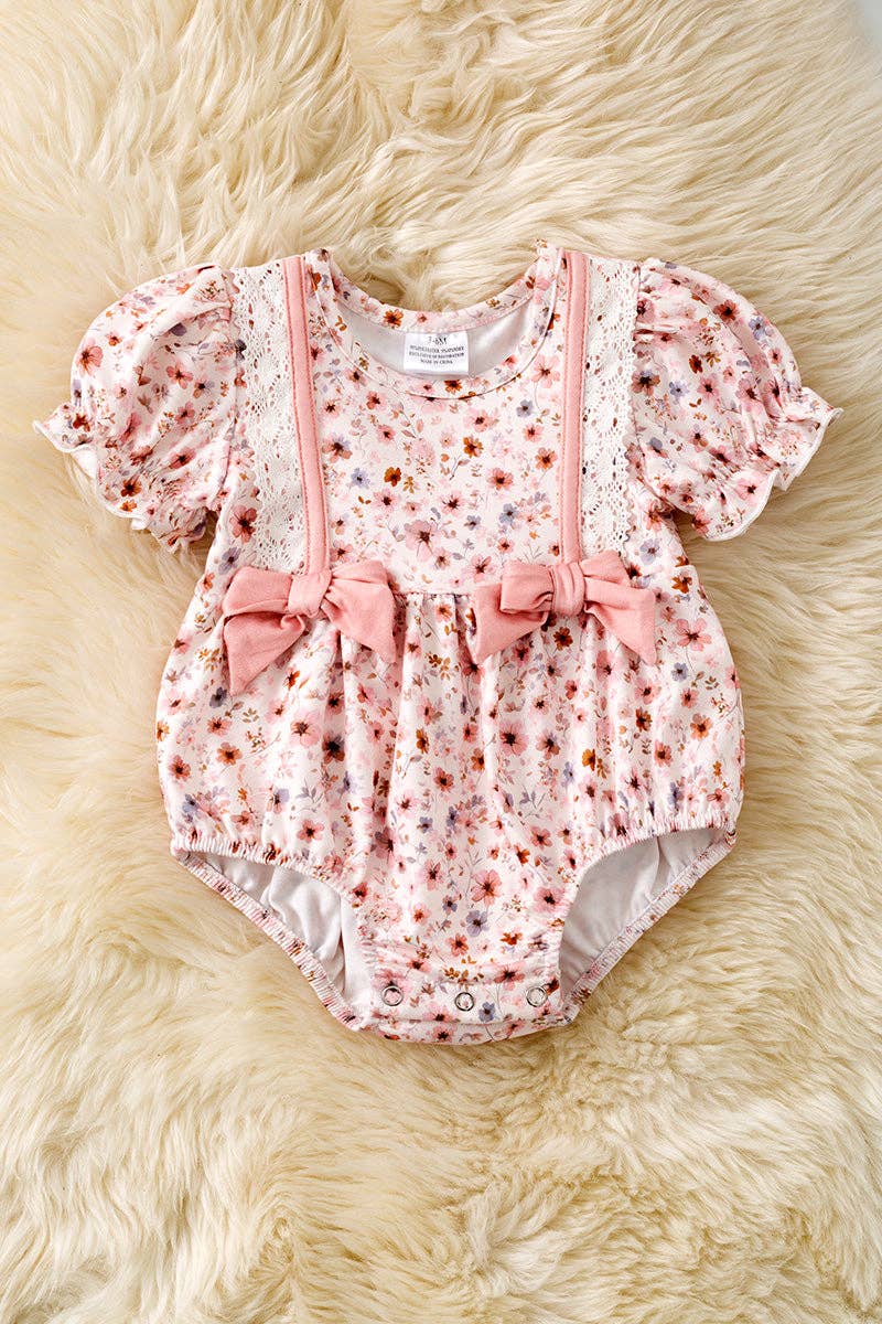 Multi-Color Ditsy floral baby romper