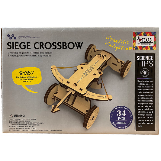 Wooden STEM Kit Siege Crossbow DIY Model (34 pcs)