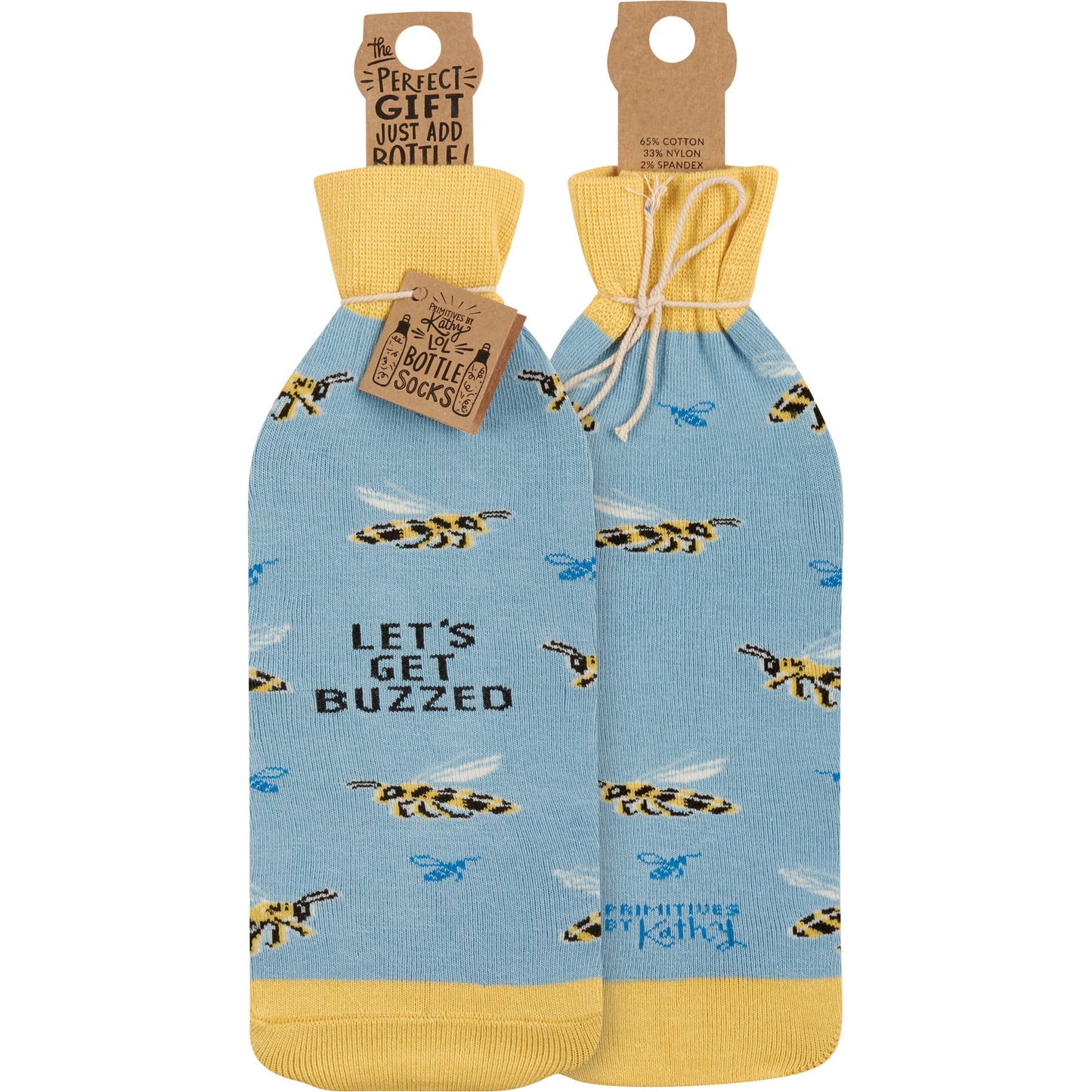 Let's Get Buzzed Bottle Sock