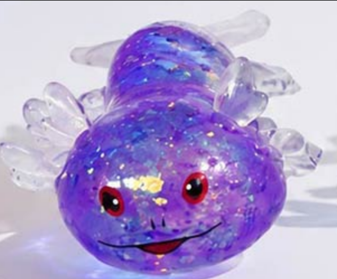 BABY RED-EYED GLITTER AXOLOTL SQUISHY