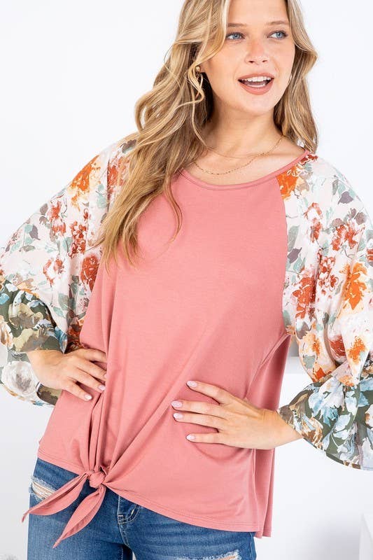 Mix and Match Ruffle Sleeve Top
