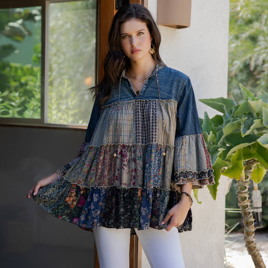 Artistic Fusion: Overdyed Jhabla Top
