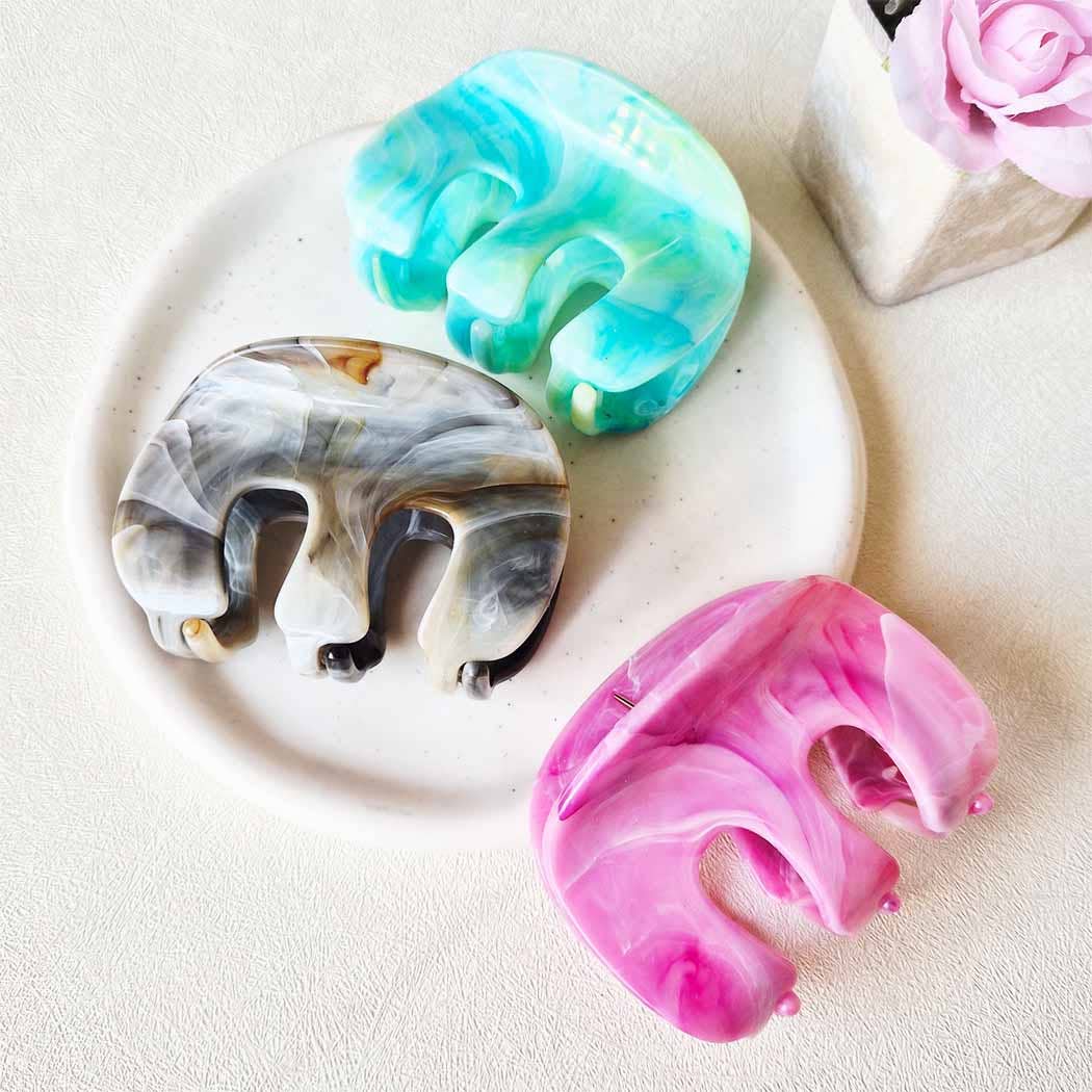 Marbled Hair Claw Clip